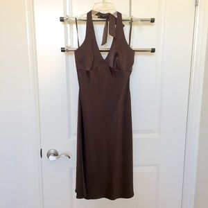 BCBGMaxAzria Satin Empire Halter Dress Size 2